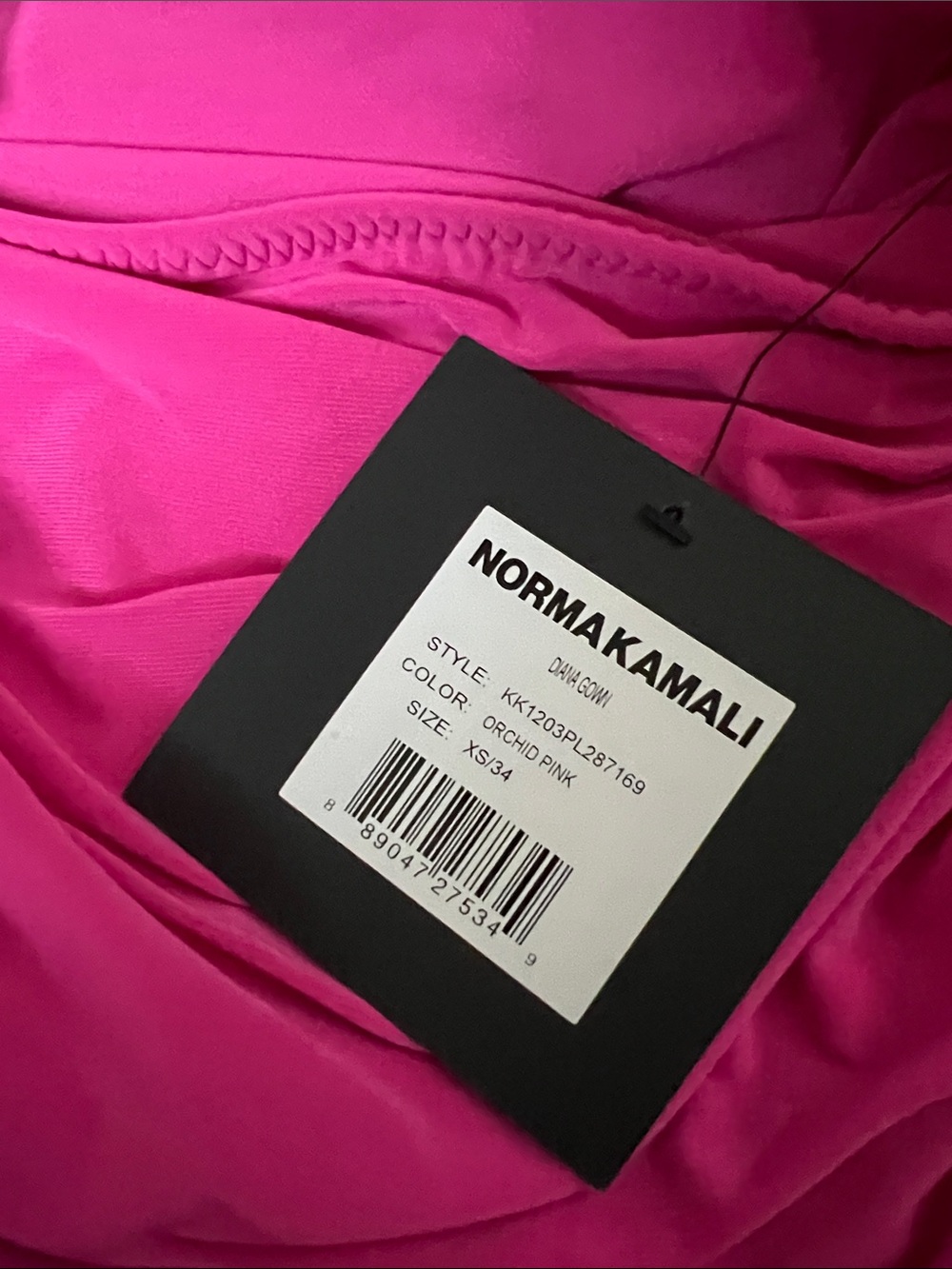 Norma Kamali Diana Gown XS Orchid Pink NEW Tags - Picture 4 of 4
